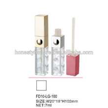 2015 New Unique Square Style Empty Clear 7ML Long Lip Gloss Tube